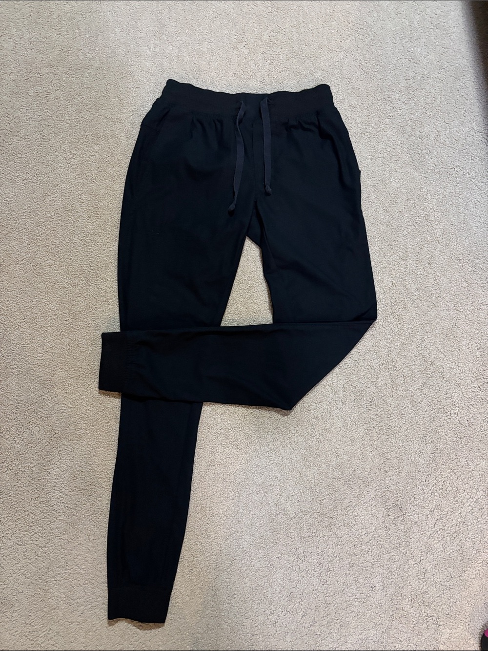 Women's Black Slim Fit Drawstring Joggers